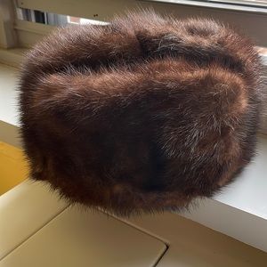 Mink winter hat